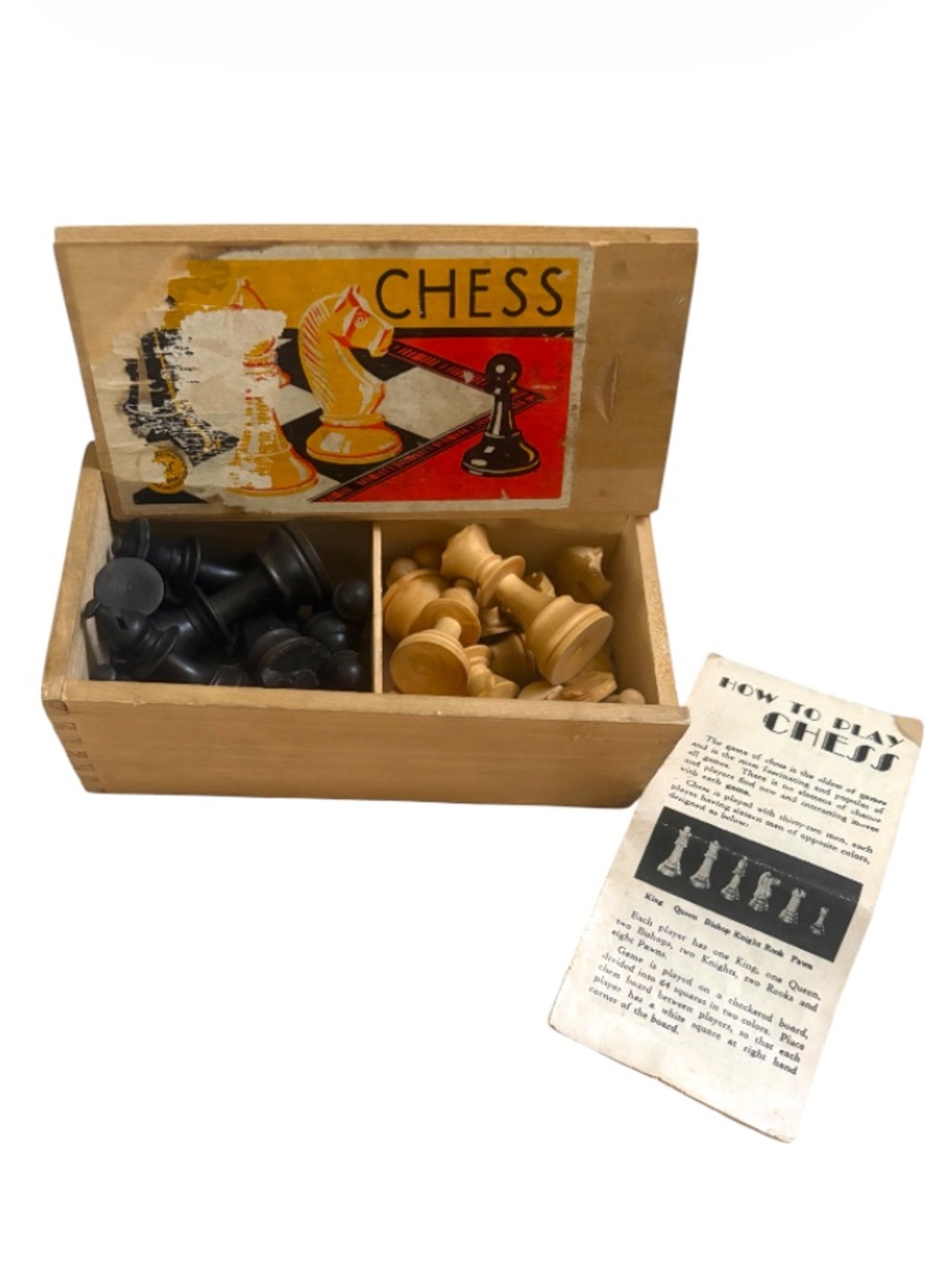 VINTAGE➕French Boxwood Chess Set